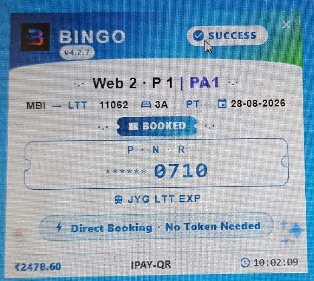 BINGO Tatkal Software